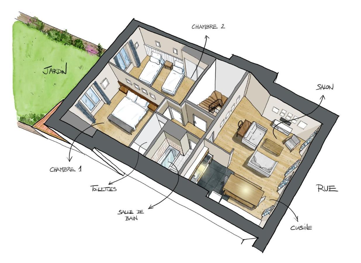 Bel Appartement, Bien Equipe Et Confortable Dans Le Centre Historique Fougères Екстериор снимка